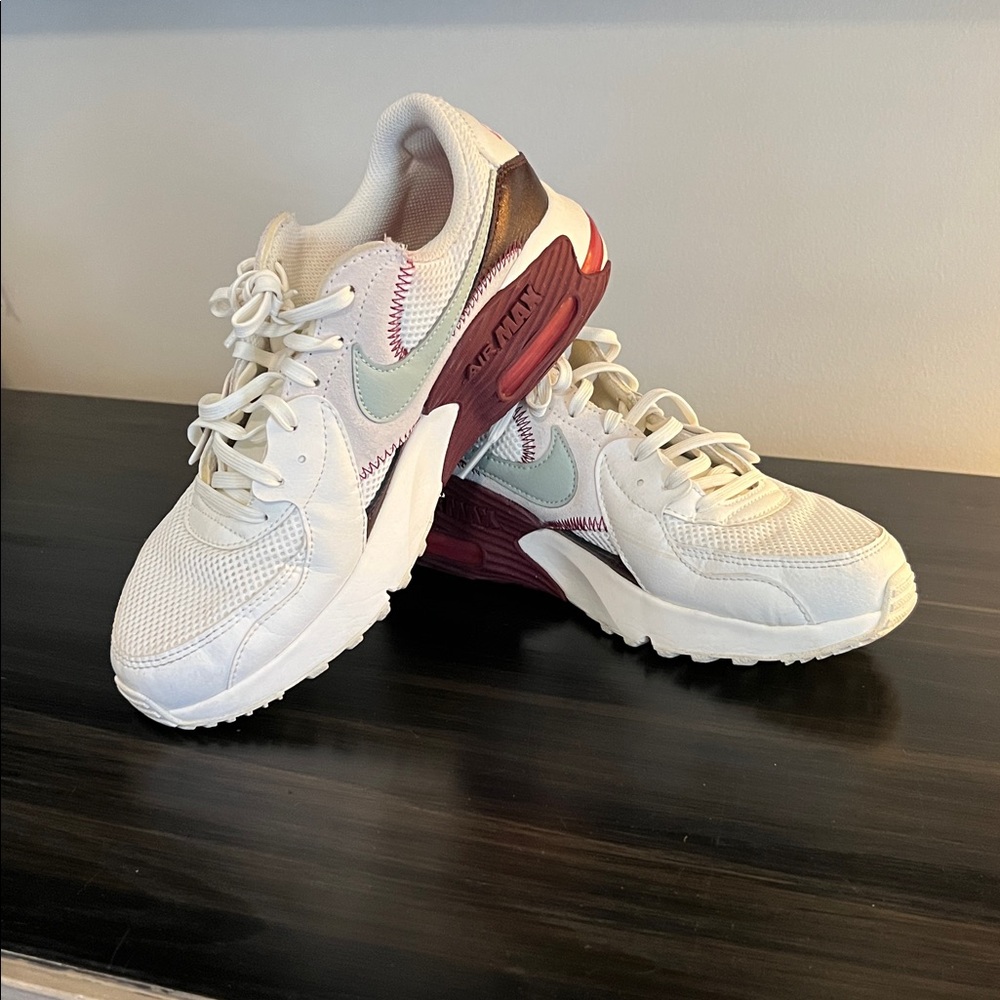 Nike Air Max SC SE White Burgundy Running Shoes  Women’s US 8.5